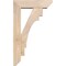 Ekena Millwork Merced Slat Smooth Bracket w/ Offset Brace, Douglas Fir, 5 1/2"W x 18"D x 30"H BKT0604X18X30MRC06SDF - alternate 3
